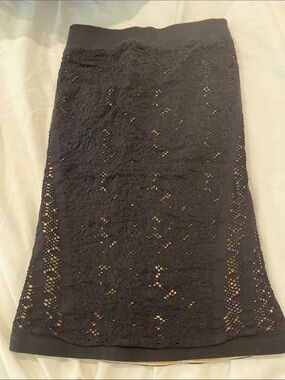 bebe Black Lace Pencil Skirt